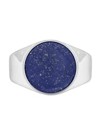 Ring 925/- Sterling Silber Lapislazuli blau Glänzend 2,50ct