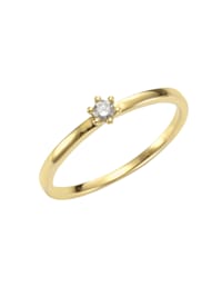 Ring 585/- Gold Brillant weiß Brillant Glänzend 0,07ct.