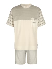 Pyjashort en coton naturellement teinté