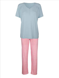 Pyjama avec patte boutonnée