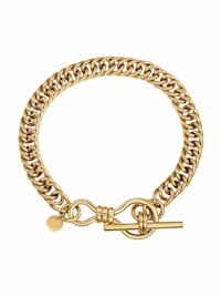 Armband für Damen, Stainless Steel IP Gold, Fantasiekette T-Bar 19 cm "Link"