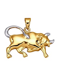 Pendentif -Signe du zodiaque- Taureau, en or jaune 375