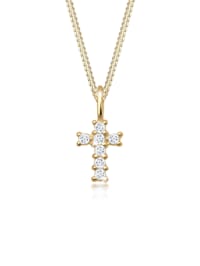 Halskette Kreuz Religion Glaube Symbol Topas 585 Gelbgold