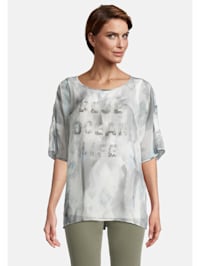 Oversize-Bluse mit Muster