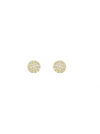 1 Paar  585 Gold Ohrringe / Ohrstecker mit Zirkonia Ø 5,5 mm