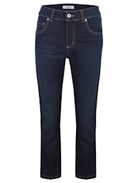 5-Pocket-Jeans 'Leni Crop' mit Logo-Applikation