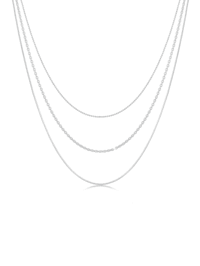 Halskette Basic Layer Lagen Look Trend Blogger 925 Silber