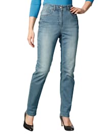 Jeans met modieuze used wassing