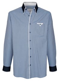Overhemd met contrastkleurige button-downkraag