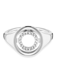 Ring 925/- Sterling Silber Topas weiß rhodiniert 0,004ct/pc.