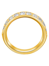 0.1 ct  Diamant Brillant Memoire Ring aus 585 Gelbgold
