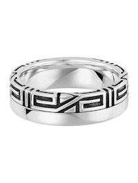 Ring 925/- Sterling Silber ohne Stein oxydiert