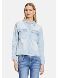 Jeansjacke mit aufgesetzter Brusttasche