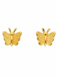 1 Paar  333 Gold Ohrringe / Ohrstecker Schmetterling