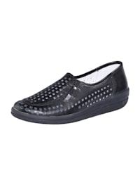 Slip-on shoes with airy cutout detailing