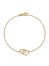 Bracelet en or jaune 585, avec diamants