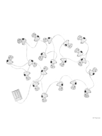 PEANUTS LED-Lichterkette Snoopy 20 Lichter mit USB-Batteriefach