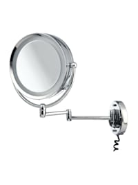 Kosmetik-Spiegel mit Schwenkarm Mirrors 22 x 22 cm , Edelstahl