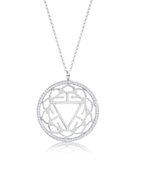Halskette Solarplexus Chakra  Kristalle 925 Silber