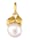 Amara Perles Pendentif avec 1 perle de Keshi blanche, Blanc