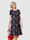Paola Džersej šaty s módnou kvetinovou potlačou, Námornícka