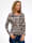 Barbara Lebek Shirt mit modischer Ausschnittverarbeitung, Beige/Terracotta/Marineblau
