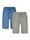 Hosen im 2er-Pack in schönem Muster, Blau/Jade