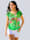 Alba Moda Strandshirt met sierstrikje, Groen