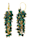 KLiNGEL Ohrringe mit Smaragd in Silber 925, Gelbgoldfarben