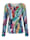 AMY VERMONT Shirt mit allover Feder-Druck, Multicolor
