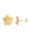 Diemer Gold Blomformade örhängen i guld 14 k, Guldfärgad