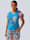 Alba Moda T-shirt à manches volantées transparentes colorées, Turquoise