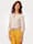 MONA Bluse mit hochwertigen Webstreifen, Weiß/Gelb