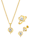 Golden Style 4-delige sieradenset met zirkonia's, Geel