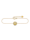 CAI Fußkette 925/- Sterling Silber Zirkonia weiß 22+3cm Glänzend, gelb