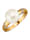 Diemer Perle Damenring mit weißer Süßwasser-Zuchtperle, Weiß
