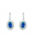 1001 Diamonds 1 Paar 925 Silber Ohrringe / Ohrhänger mit Zirkonia, blau