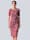 Alba Moda Kleid mit Zick-Zack-Muster, Rot/Marineblau/Off-white