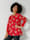 Janet & Joyce Sweatshirt met rendierenmotief, Rood/Bruin