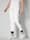 Angel of Style Jogpants mit bedrucktem Band seitlich an den Beinen, Weiß/Schwarz