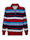 Roger Kent Sweatshirt met fijne geribde structuur, Bordeaux/Blauw