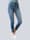 Alba Moda Jeans mit auffallender Rautenstickerei, Jeansblau