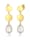 Elli Premium Ohrringe Baroque Süßwasserperlen Plättchen 925 Silber, Gold