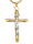 KLiNGEL Pendentif "croix" en or jaune 585, Coloris or jaune