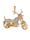 Amara Gold Motorrad-Anhänger mit Weißtopasen, Weiß