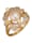 Amara Damenring aus Silber 925, vergoldet, Weiß