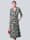Alba Moda Kleid im exklusiven Vogeldruck-Dessin von Alba Moda, Off-white/Rot/Schwarz