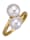 Diemer Perle Ring med hvite Akoya-perler, Hvit