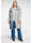 Sheego Mantel mit Kapuze, in 2-in-1-Optik und A-Linie, grau meliert