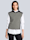 Alba Moda Sweat-shirt sans manches à effet patchwork, Noir/Blanc cassé
